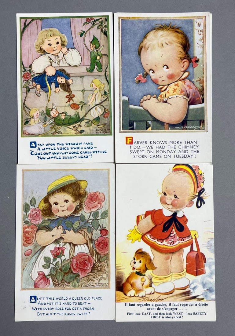 Postcards- 27 Artist Signed Children (1 of 2)