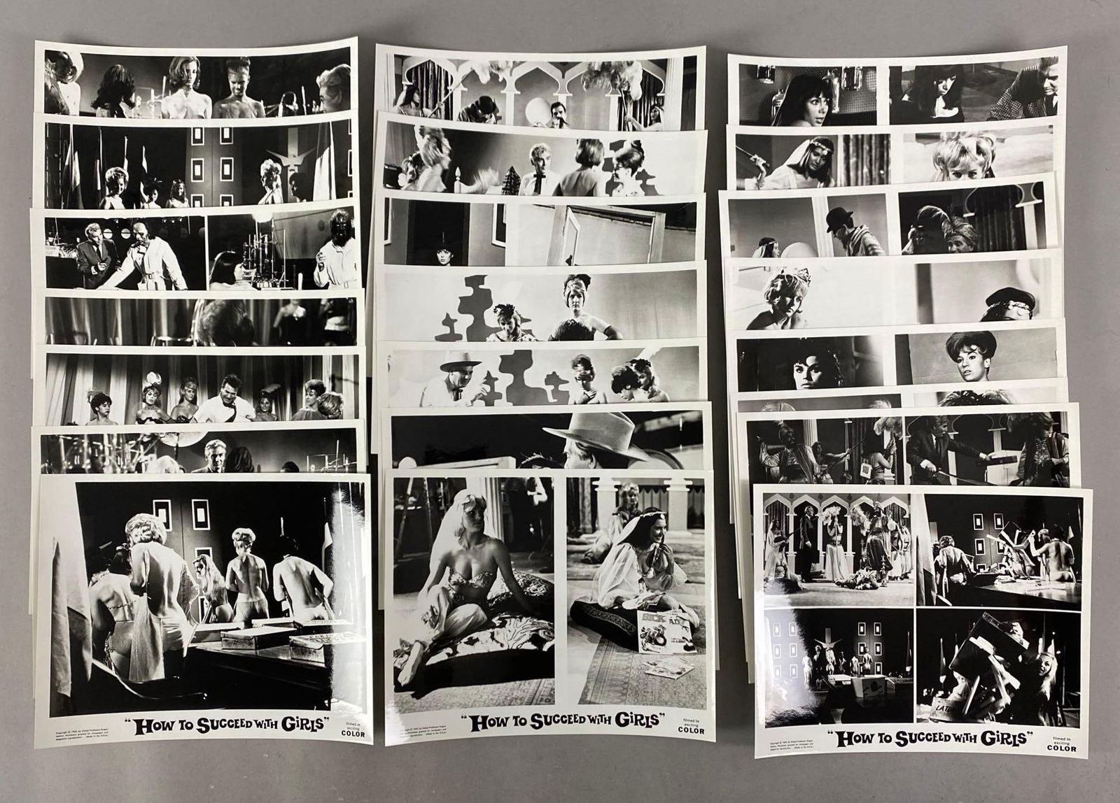 Group of 22 1965 How to Succeed With Girls Stills: In-House Shipping Option: If you would like to use our in-house shipping service, please select “Arrange My Own Shipping” when paying your invoice. After payment, our in-house shipping team