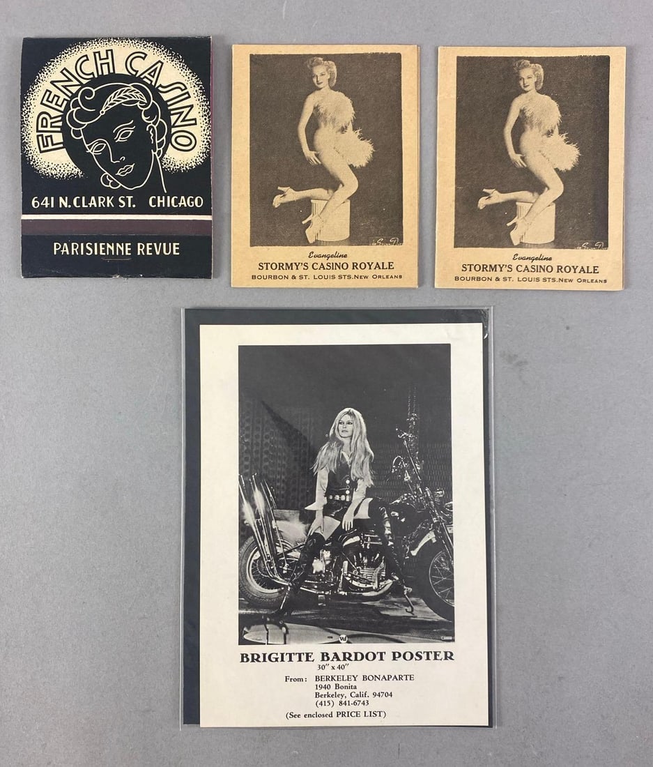 Group of 4 Risque Advertising: In-House Shipping Option: If you would like to use our in-house shipping service, please select “Arrange My Own Shipping” when paying your invoice. After payment, our in-house shipping team wi