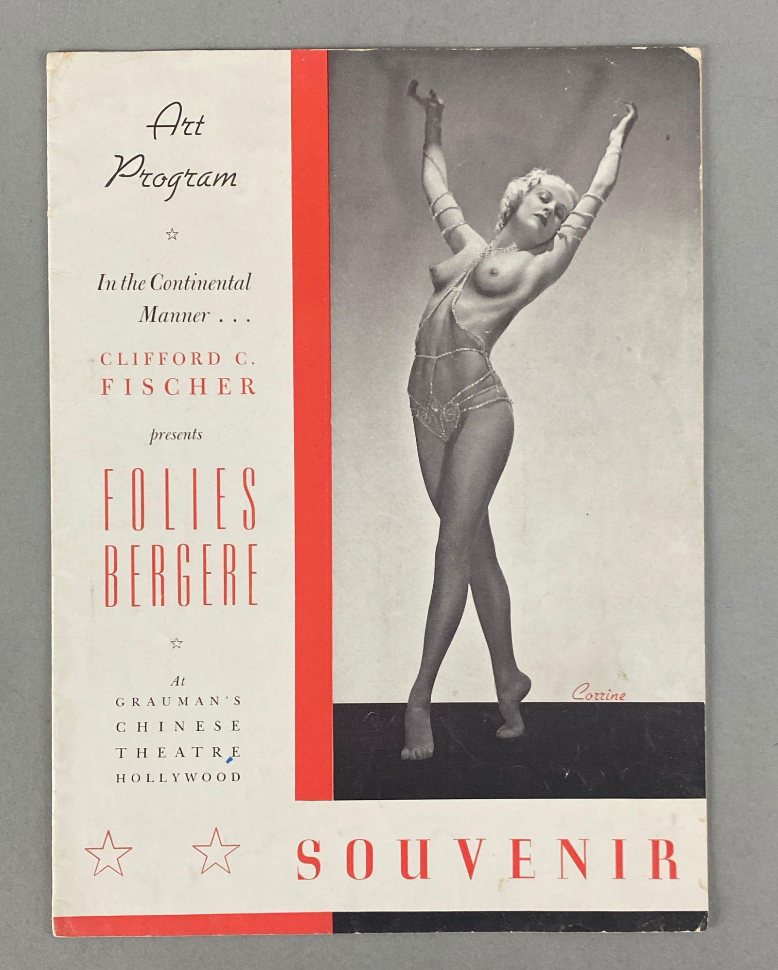 1939 Folies Bergere Risque Art Program - 2