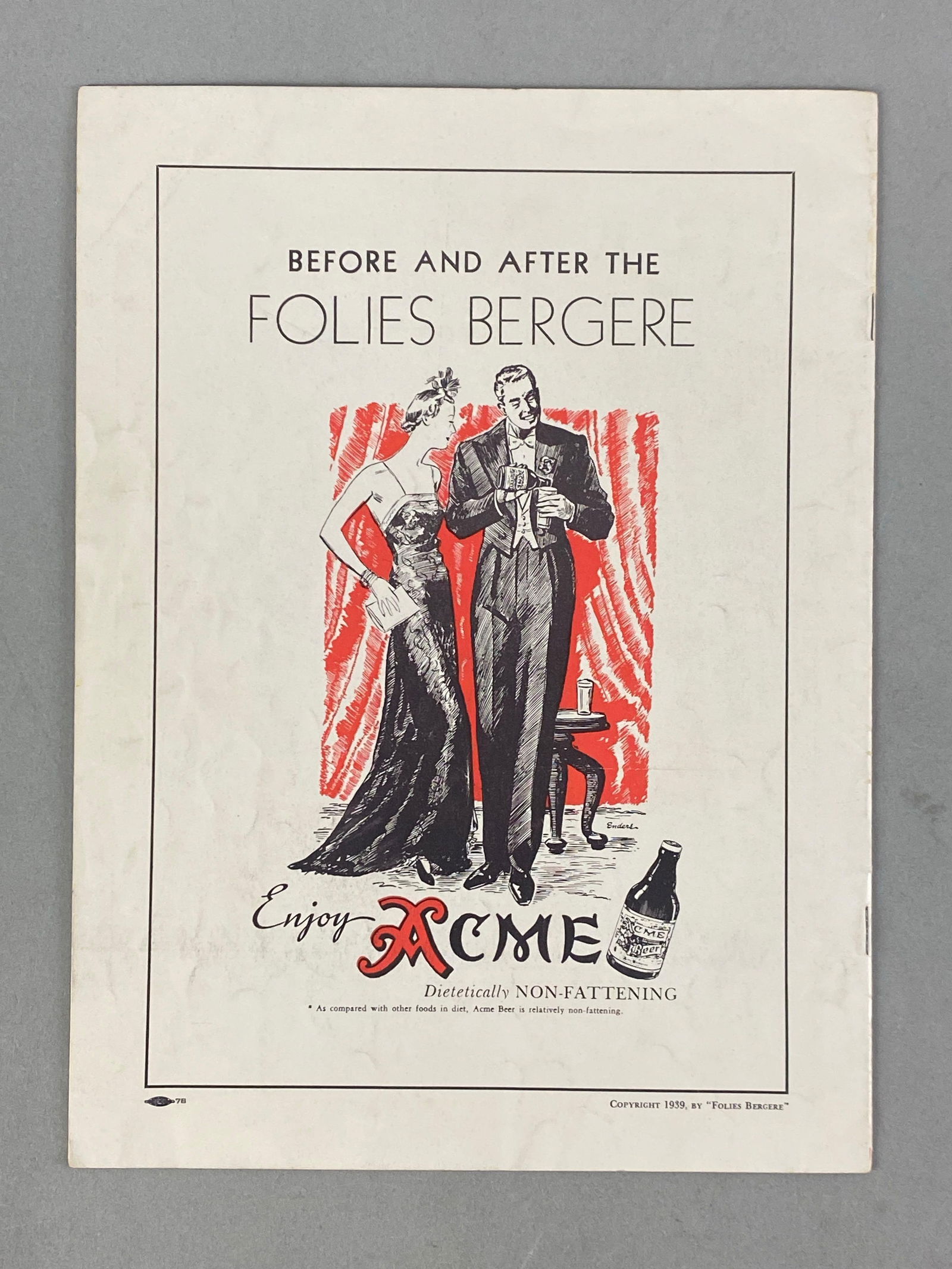 1939 Folies Bergere Risque Art Program - 4