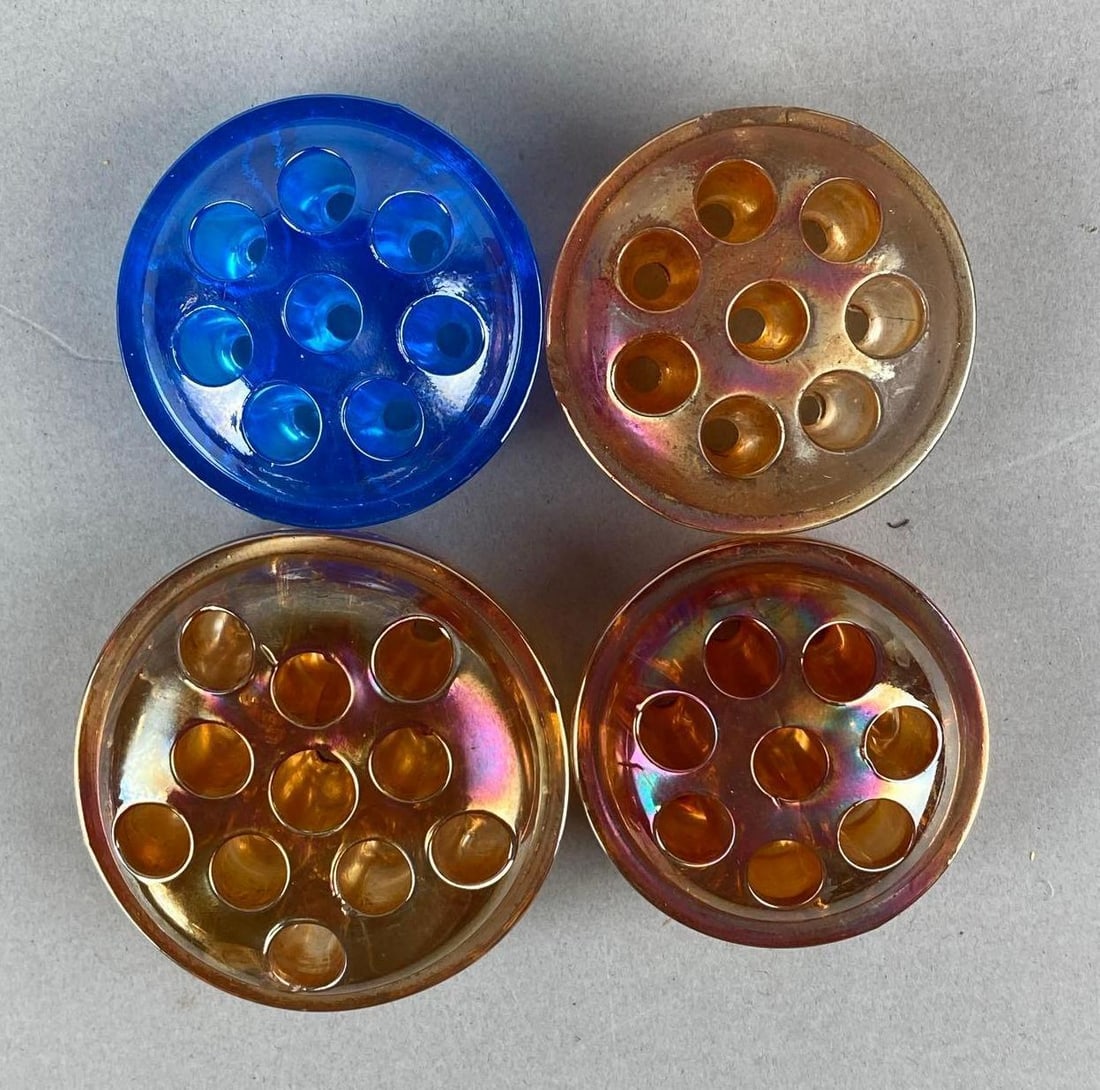 Group of 4 Antique Flower Frogs (1 of 2)