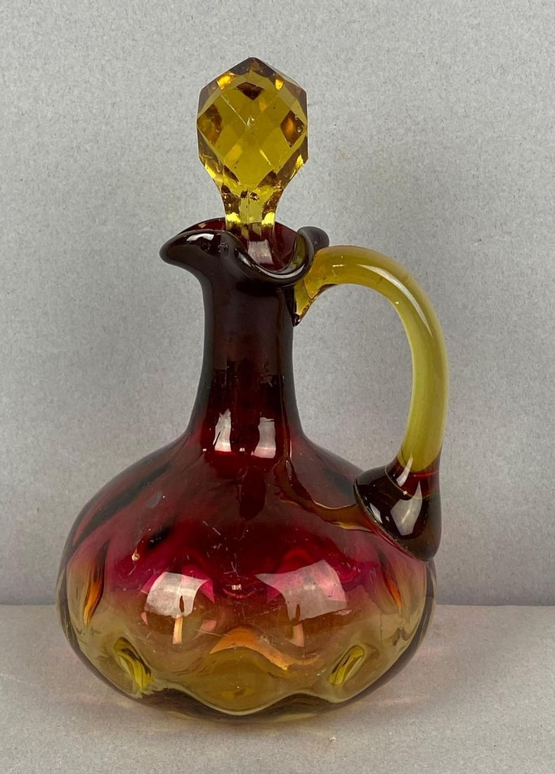 Antique Mt Washington Amberina Reverse Thumbprint Cruet (1 of 4)