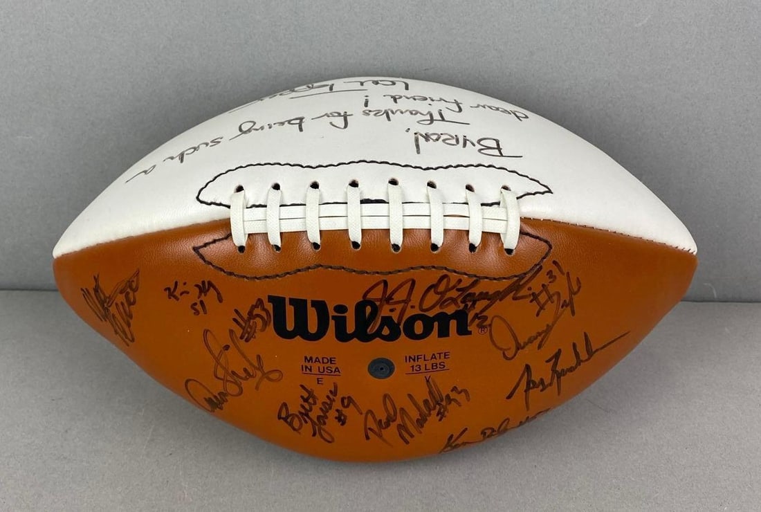 1994 Fighting Illini Team Autographed Wilson Football: In-House Shipping Option: If you would like to use our in-house shipping service, please select “Arrange My Own Shipping” when paying your invoice. After payment, our in-house shipping team wi