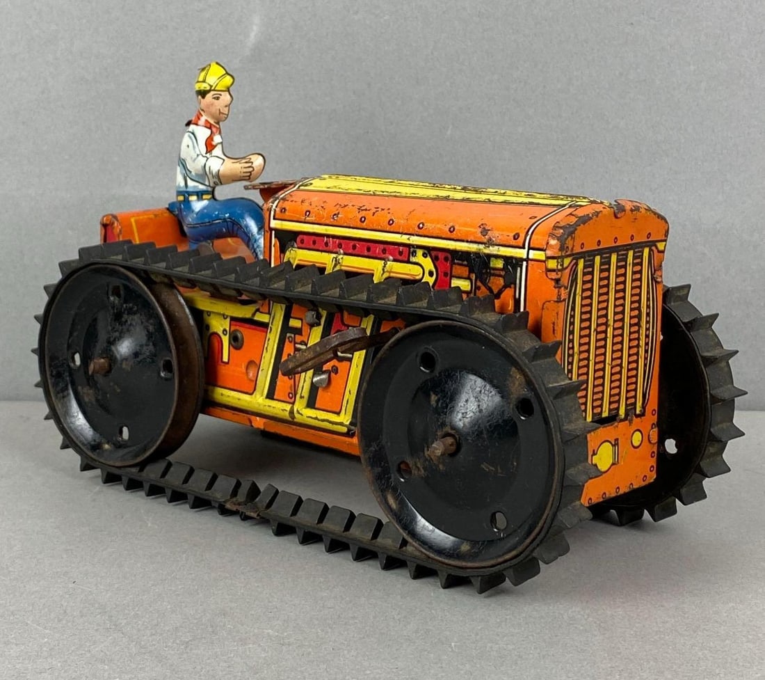 Vintage Marx Tin Litho Highboy Climbing Tractor Wind Up Toy (1 of 6)