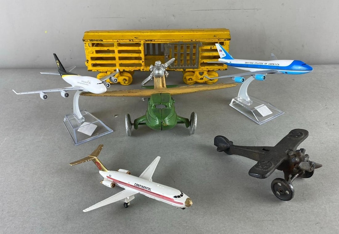 Group of 6 Cast Iron Toys and More: In-House Shipping Option: If you would like to use our in-house shipping service, please select “Arrange My Own Shipping” when paying your invoice. After payment, our in-house shipping team wi