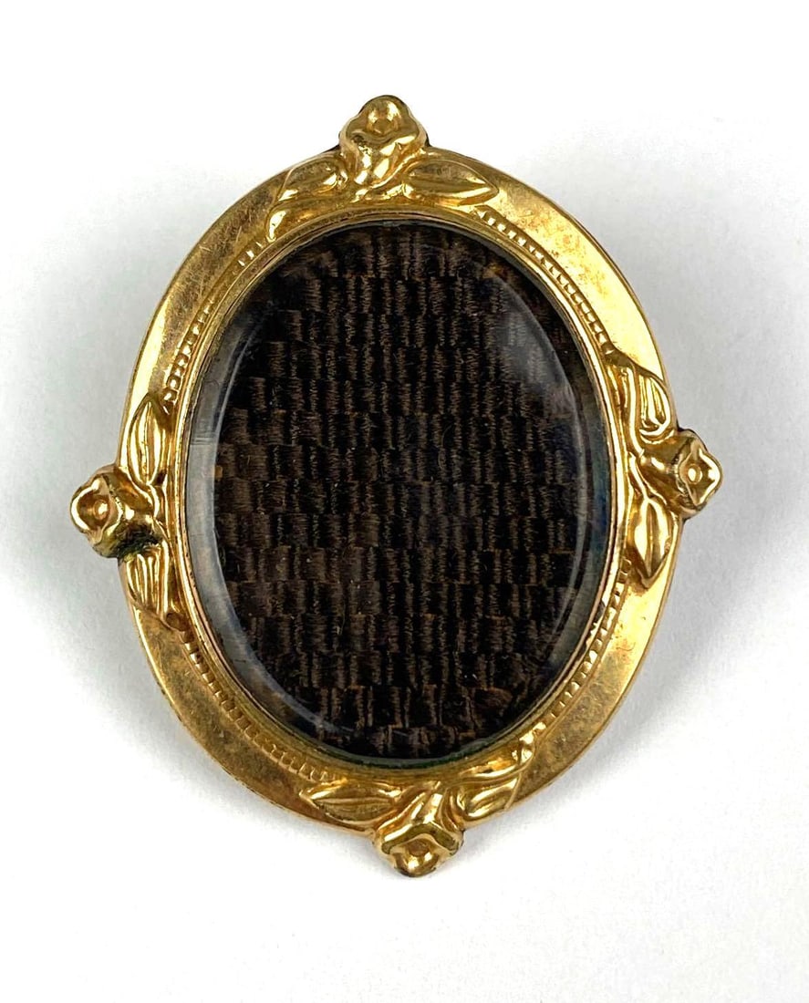 Antique Hair Mourning Brooch (1 of 2)