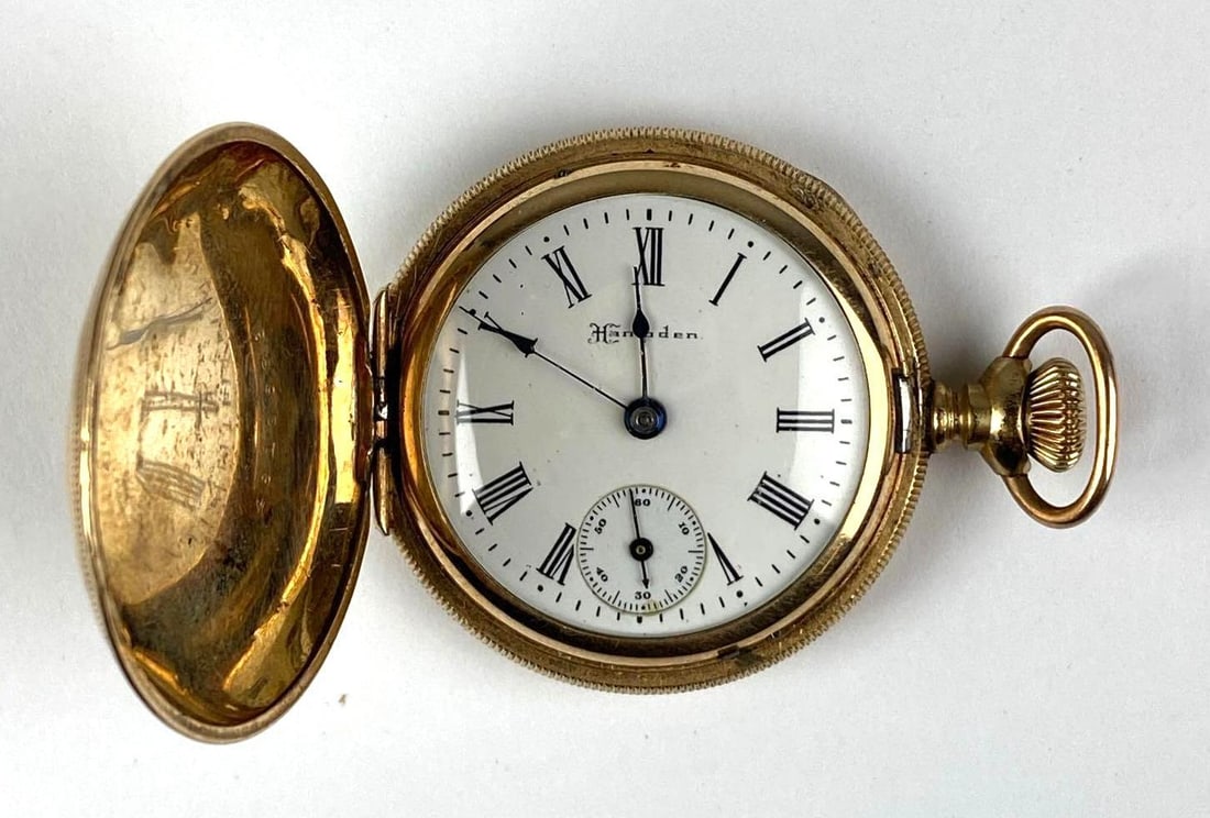 Antique Woman Gold Filled Hampden Duber Special Pocket Watch (1 of 8)
