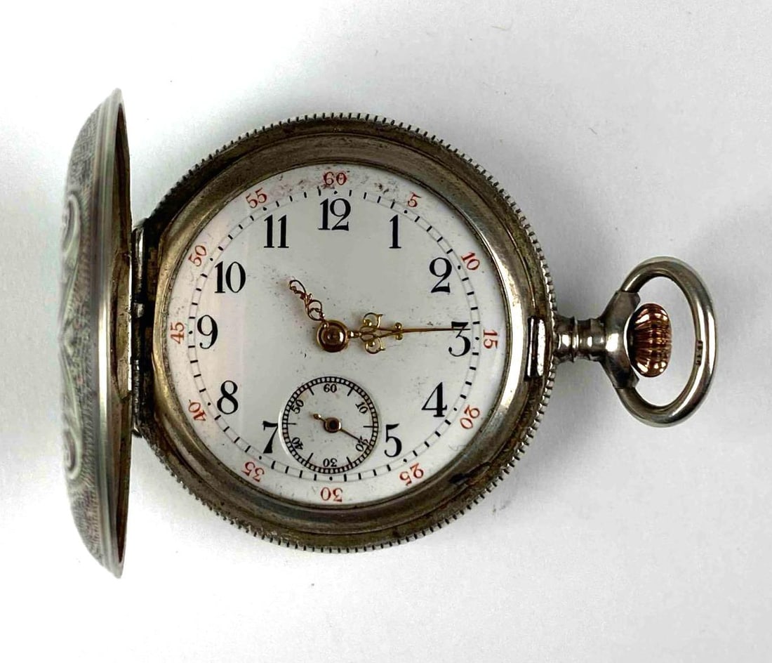 Antique Woman .800 Silver Lady Racine Pocket Watch (1 of 8)