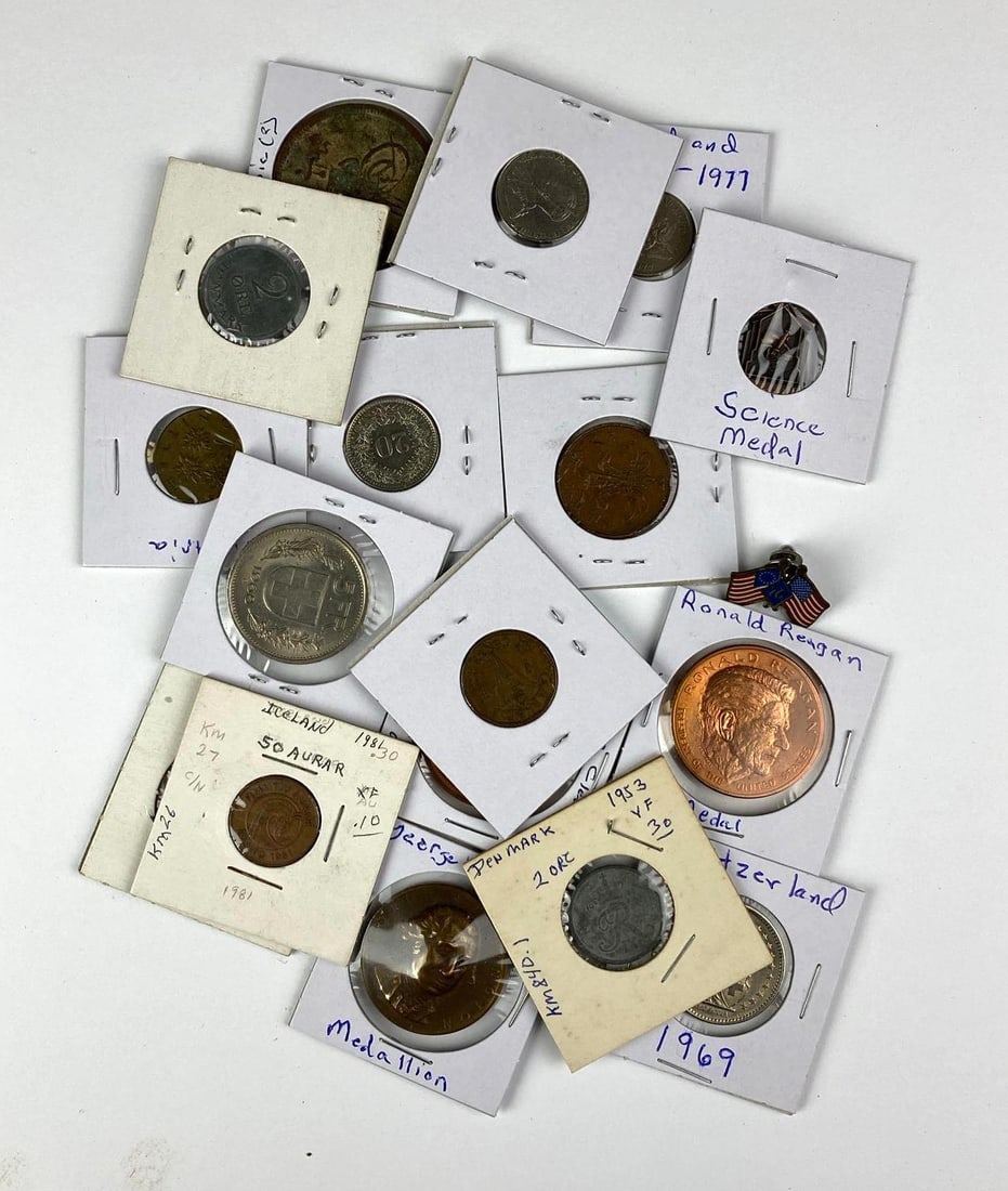 Group of Assorted 13 Coins and More (1 of 1)