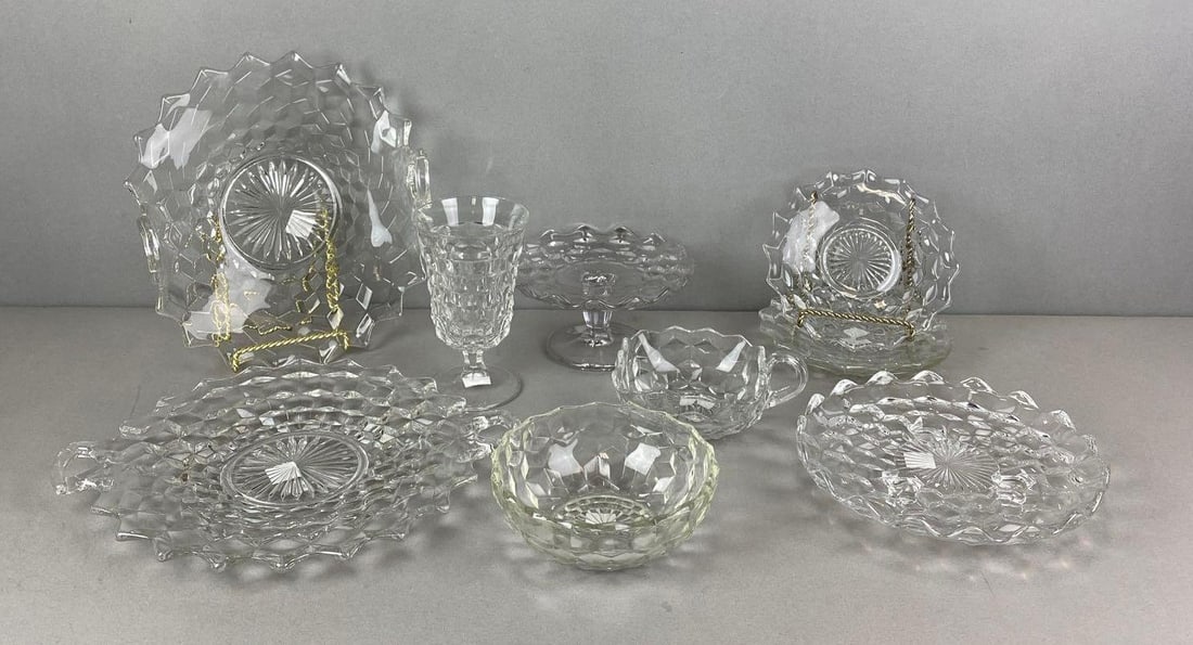 Group of Fostoria American Clear Glass Items: In-House Shipping Option: If you would like to use our in-house shipping service, please select “Arrange My Own Shipping” when paying your invoice. After payment, our in-house shipping team wi