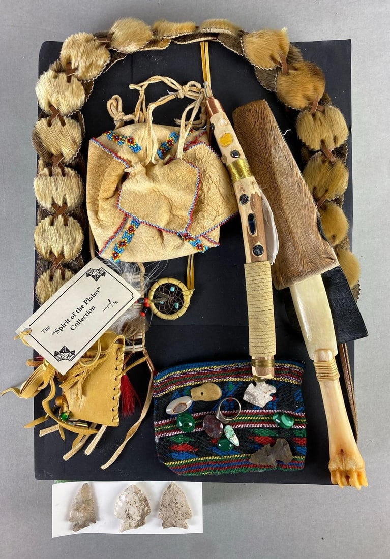 Group of Assorted Native Americans Items: In-House Shipping Option: If you would like to use our in-house shipping service, please select “Arrange My Own Shipping” when paying your invoice. After payment, our in-house shipping team wi
