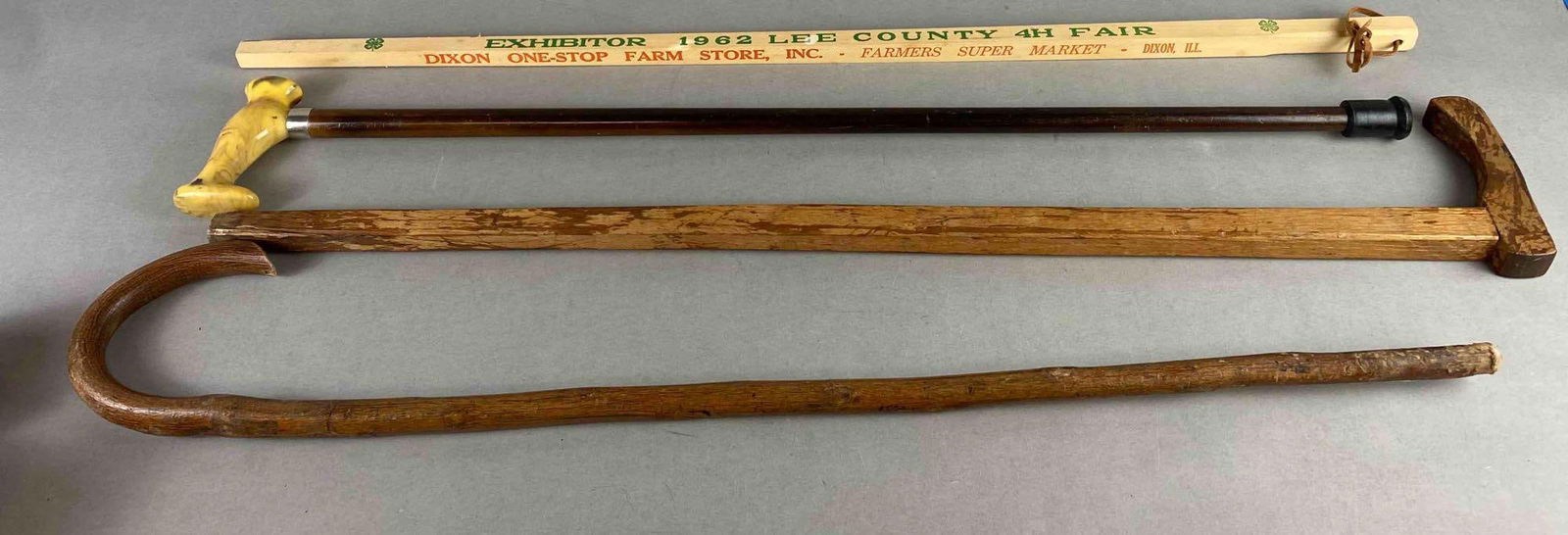 Group of 4 Vintage Walking Canes (1 of 2)