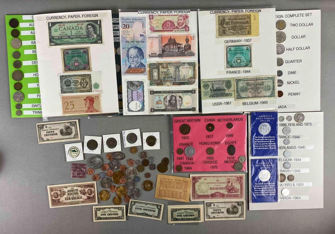 Group of Assorted Vintage World Currencies (1 of 7)