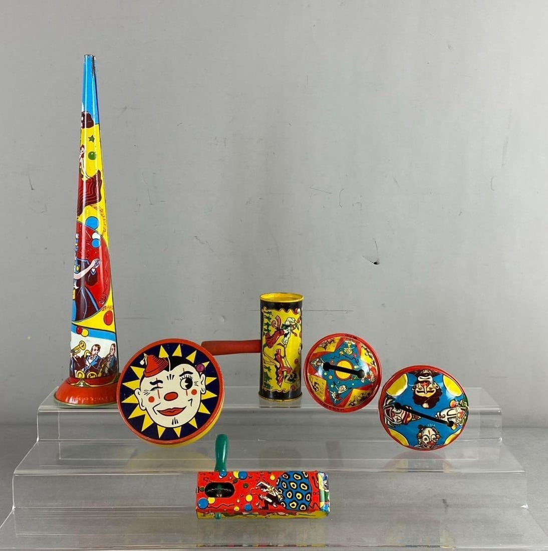 Group of Vintage Clown/Party Noise Makers: In-House Shipping Option: If you would like to use our in-house shipping service, please select “Arrange My Own Shipping” when paying your invoice. After payment, our in-house shipping team wi