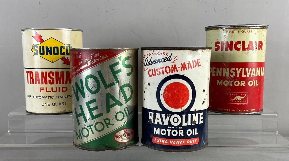 Group of Assorted Vintage Oil Cans (1 of 2)