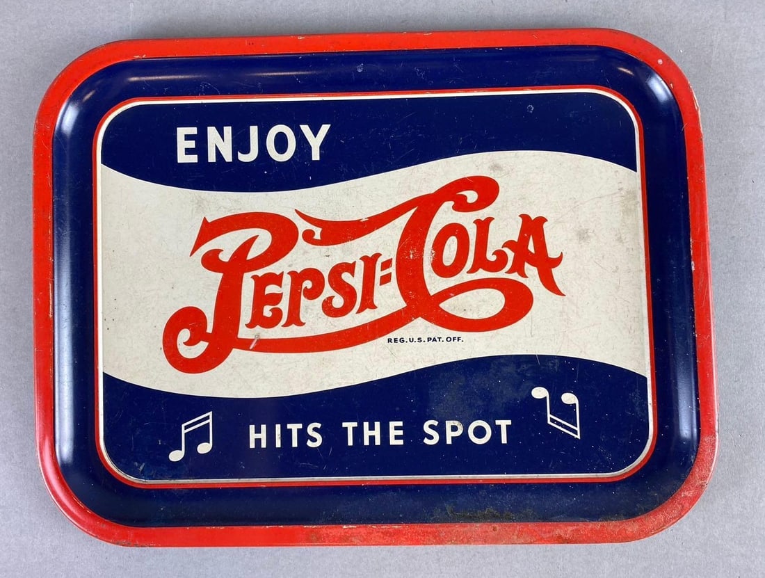 Vintage 1940’s Pepsi Cola “Hits The Spot?? Serving Tray (1 of 2)