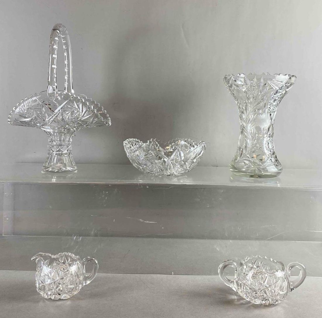 Group of Assorted American Brilliant Period Cut Glassware (1 of 3)