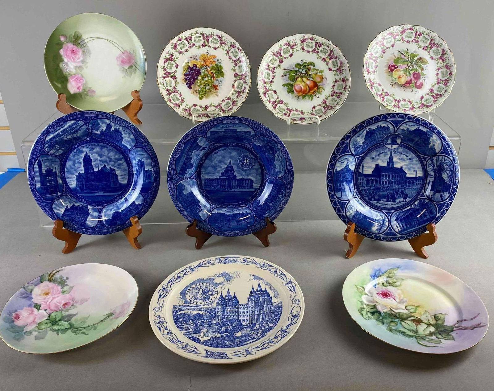 Group of Vintage Blue Transferware plates and More (1 of 4)