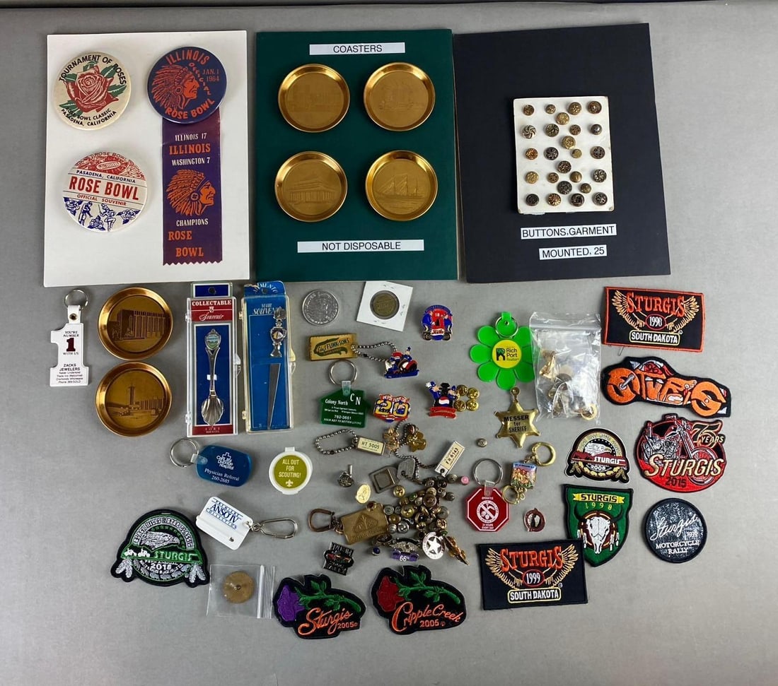 Group of Assorted Pin, Patches, and More: In-House Shipping Option: If you would like to use our in-house shipping service, please select “Arrange My Own Shipping” when paying your invoice. After payment, our in-house shipping team wi