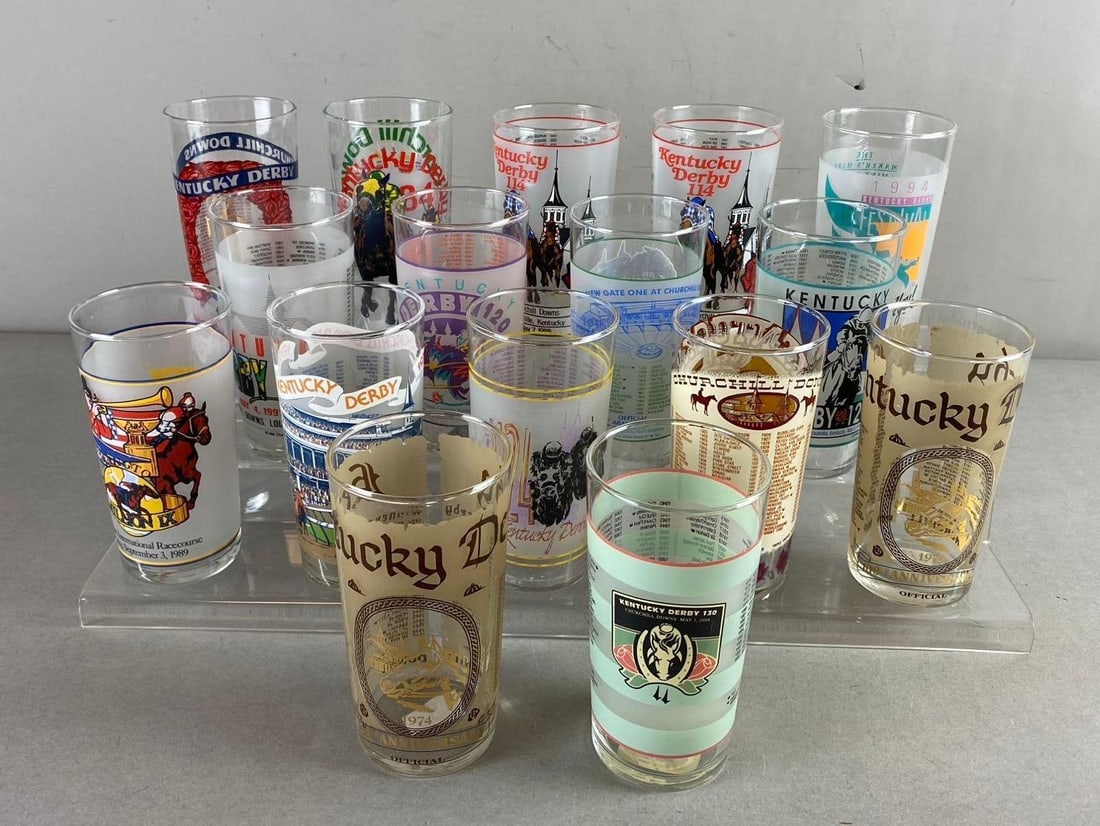 Group of Vintage Kentucky Derby Drinking Glasses: In-House Shipping Option: If you would like to use our in-house shipping service, please select “Arrange My Own Shipping” when paying your invoice. After payment, our in-house shipping team wi