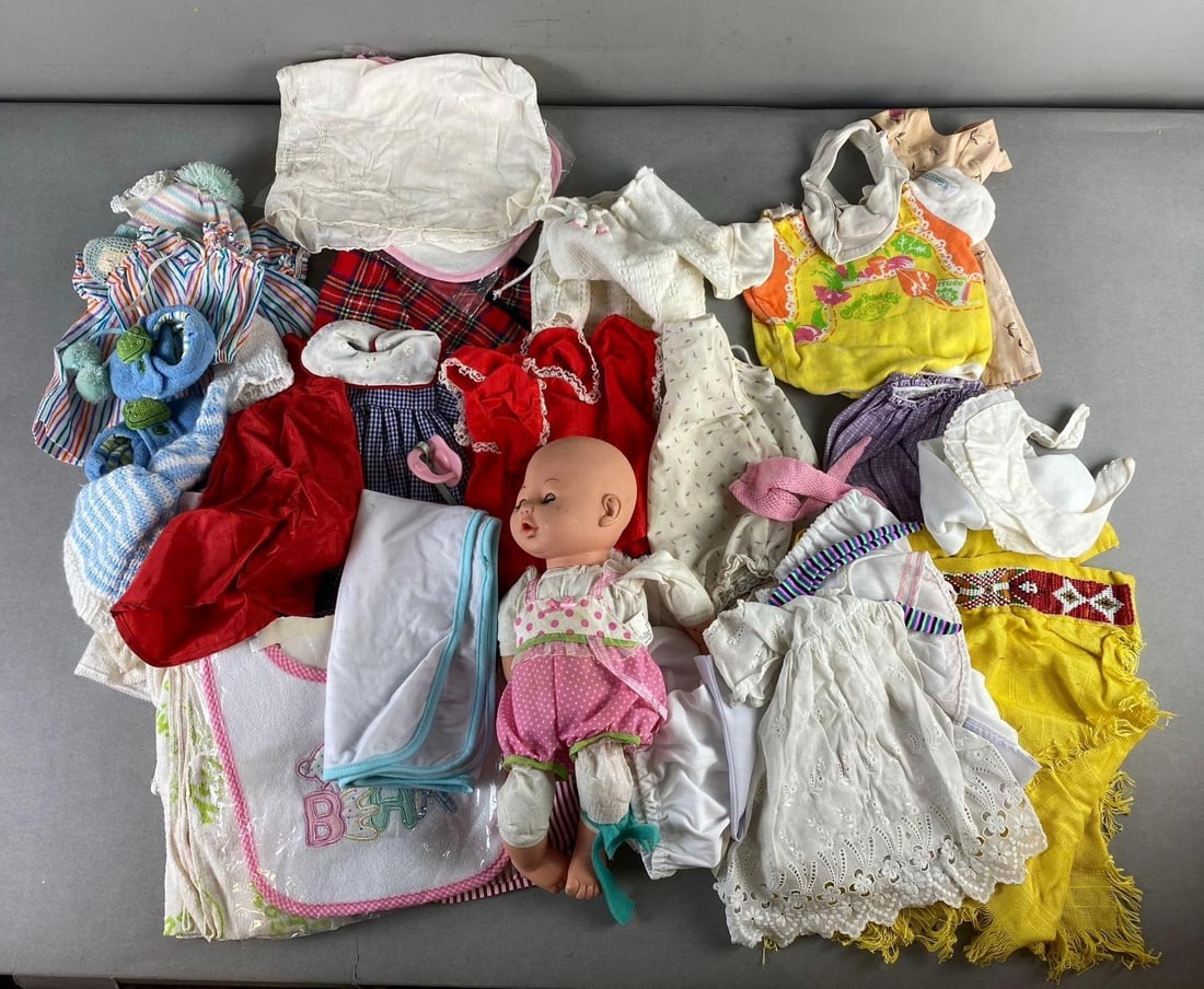 Group of Assorted Doll Clothes and More: In-House Shipping Option: If you would like to use our in-house shipping service, please select “Arrange My Own Shipping” when paying your invoice. After payment, our in-house shipping team wi