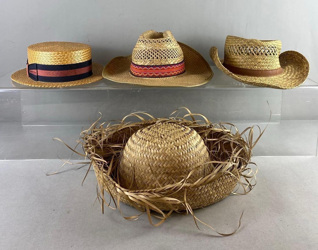 Group of 4 Straw Hats: In-House Shipping Option: If you would like to use our in-house shipping service, please select “Arrange My Own Shipping” when paying your invoice. After payment, our in-house shipping team wi