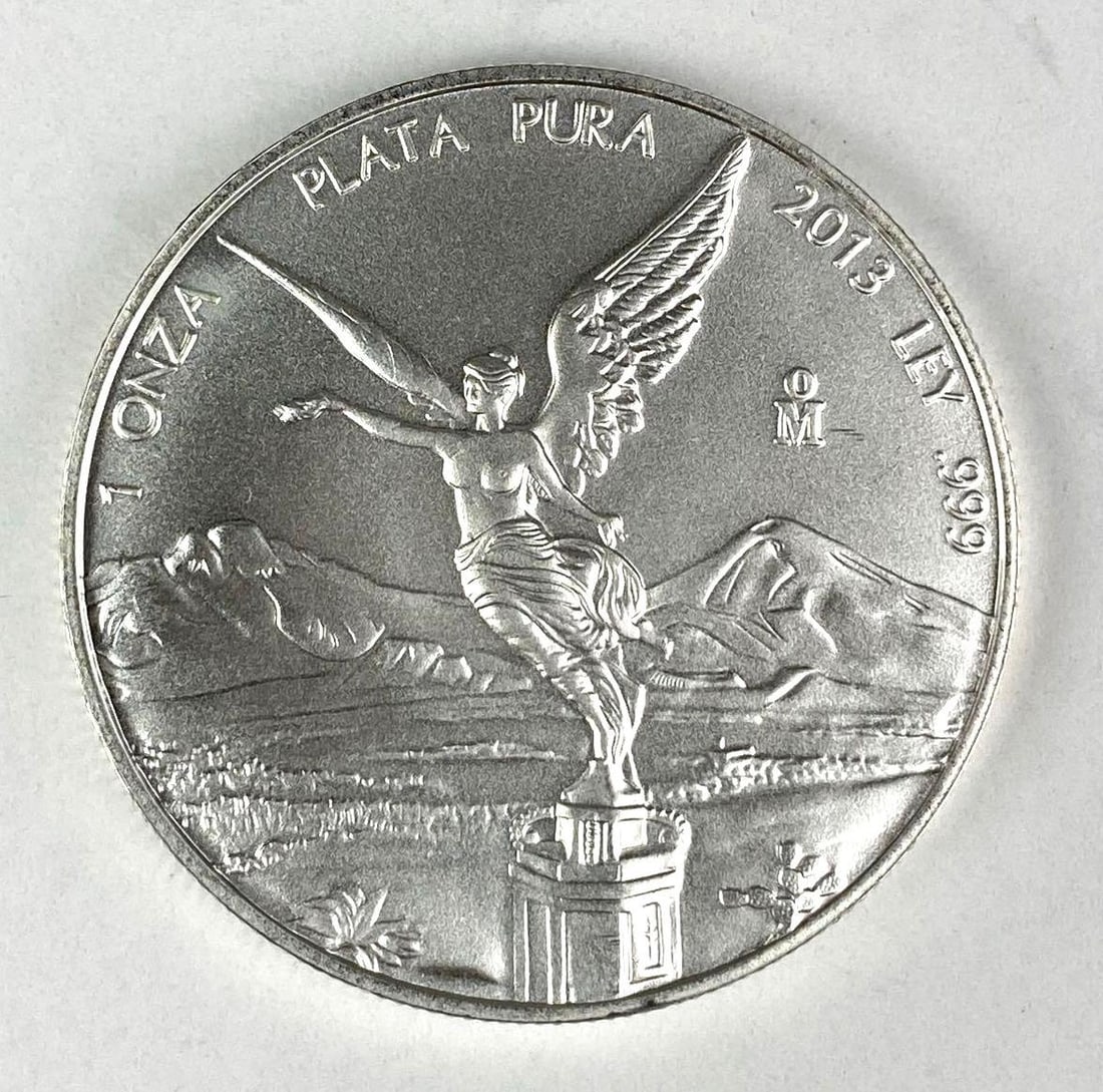 2013 Mexico Libertad 1 Onza 1 oz .999 Fine Silver Round (1 of 2)
