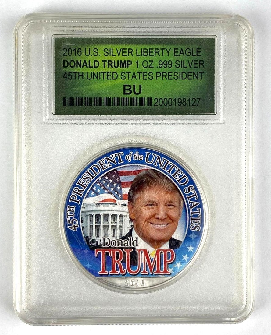 2016 US $1 American Silver Eagle Donald Trump 1 oz .999 Silver WCG: In-House Shipping Option: If you would like to use our in-house shipping service, please select “Arrange My Own Shipping” when paying your invoice. After payment, our in-house shipping team wi