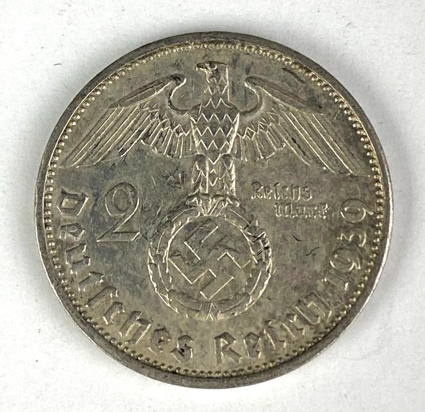 1939 WW2 German Paul von Hindenburg 2 Reichsmark Silver Coin: In-House Shipping Option: If you would like to use our in-house shipping service, please select “Arrange My Own Shipping” when paying your invoice. After payment, our in-house shipping team wi