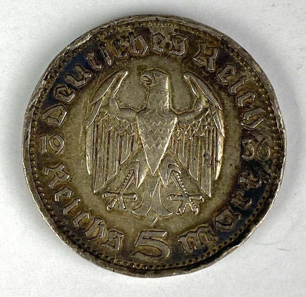 1936 WW2 German Paul von Hindenburg 5 Reichsmark Silver Coin: In-House Shipping Option: If you would like to use our in-house shipping service, please select “Arrange My Own Shipping” when paying your invoice. After payment, our in-house shipping team wi