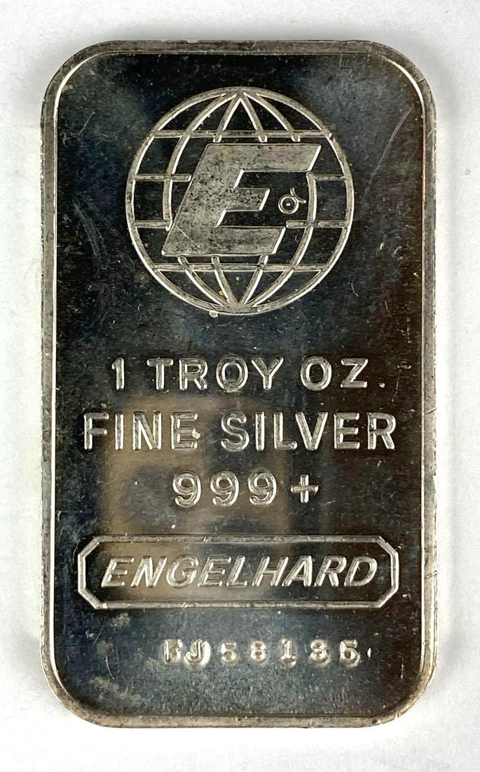 Engelhard 1 oz 999 Fine Silver Ingot/ Bar (1 of 2)