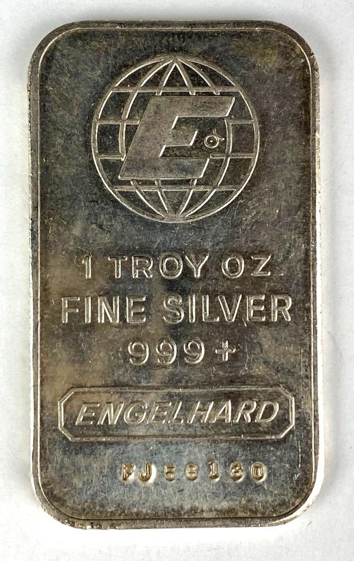 Engelhard 1 oz 999 Fine Silver Ingot/ Bar (1 of 2)