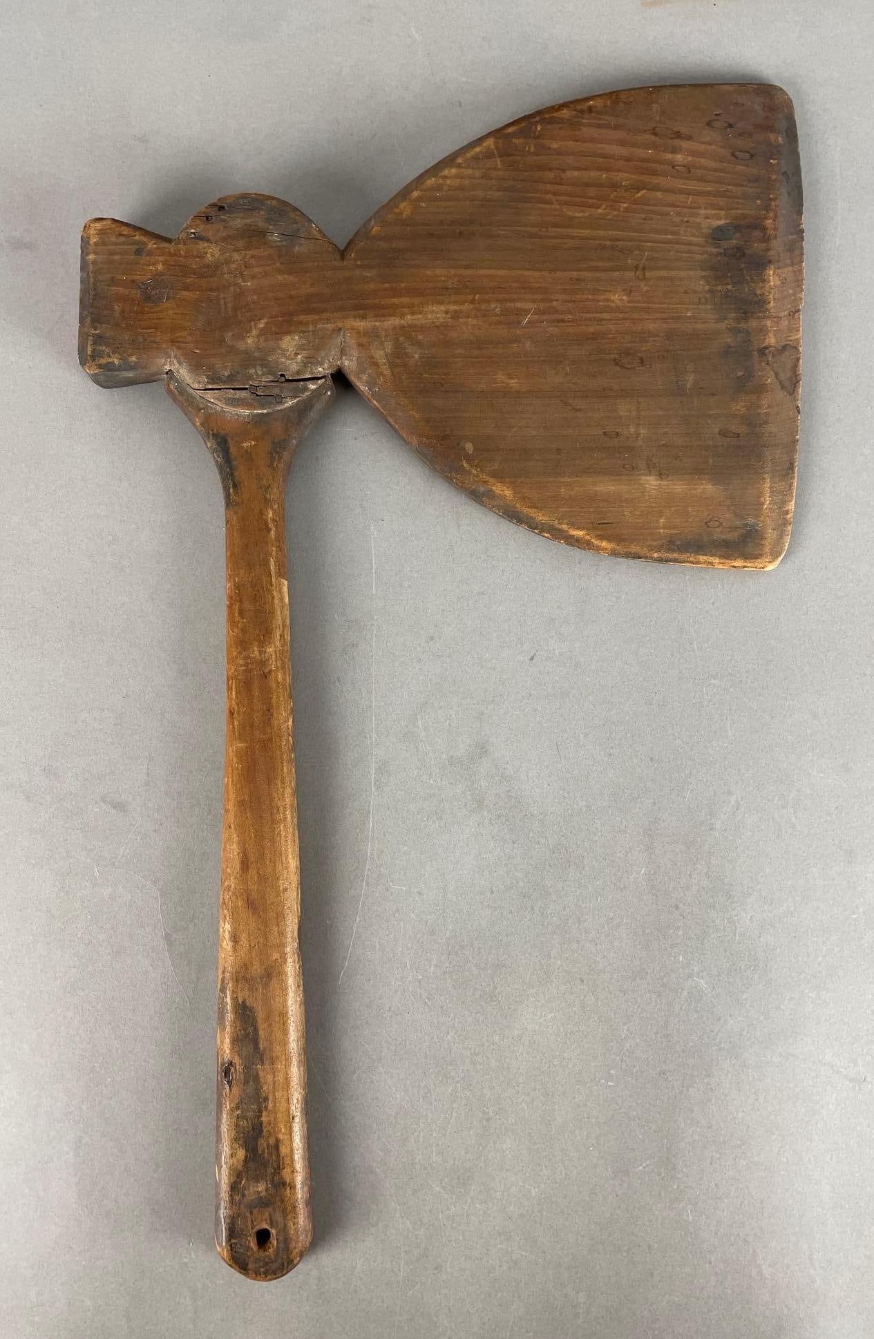 Vintage Wood Broad Hewing Axe (1 of 3)