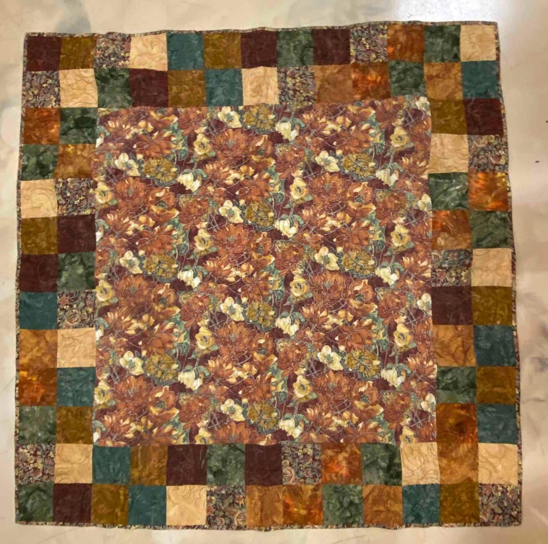 Fall Themed Cotton Patchwork Quilt (1 of 2)