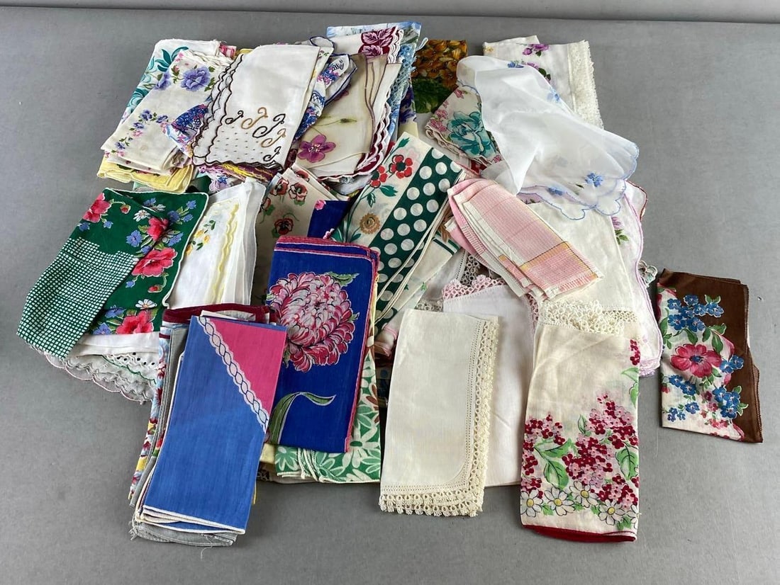Big Group of Vintage Handkerchiefs (1 of 3)