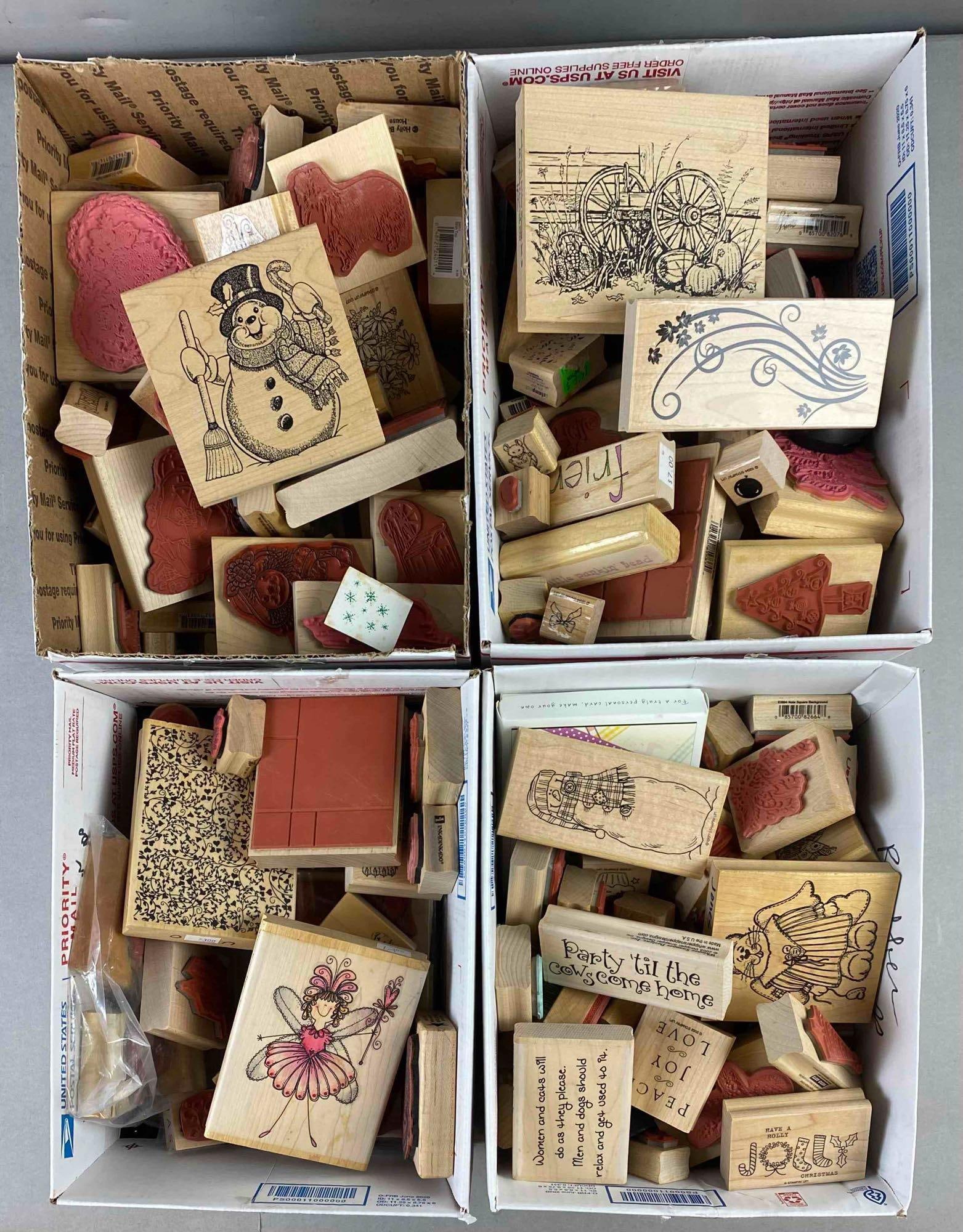 Big Group of Assorted Rubber Ink Stamps (1 of 5)