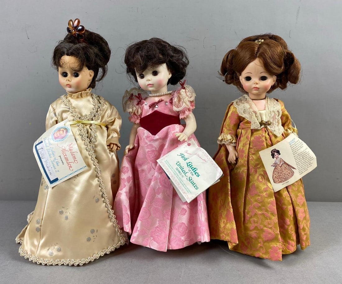 Group of 3 Vintage Madame Alexander “ First Ladies of the United States?? Dolls (1 of 3)