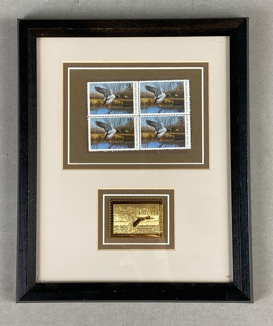 Framed 2002 Ducks Unlimited Stamps (1 of 3)