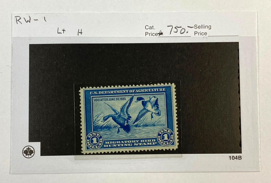 Vintage 1934 Migratory Bird Hunting Stamp: In-House Shipping Option: If you would like to use our in-house shipping service, please select “Arrange My Own Shipping” when paying your invoice. After payment, our in-house shipping team wi