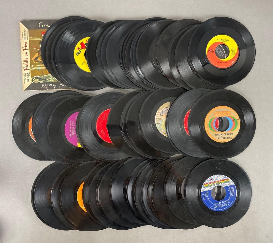 Group of 45 RPM Vinyl Records (1 of 2)