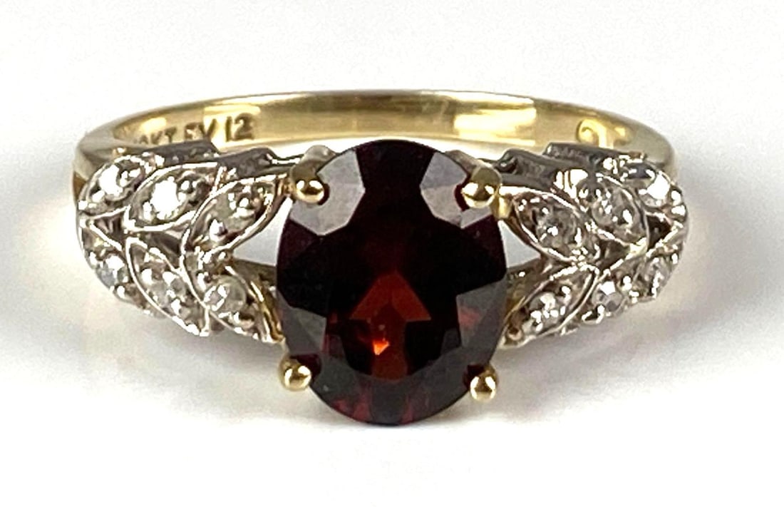 10K Yellow Gold Garnet Diamond Ring: In-House Shipping Option: If you would like to use our in-house shipping service, please select “Arrange My Own Shipping” when paying your invoice. After payment, our in-house shipping team wi