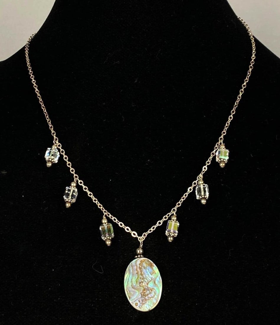 Sterling Silver Chain Necklace With Abalone Pendant: In-House Shipping Option: If you would like to use our in-house shipping service, please select “Arrange My Own Shipping” when paying your invoice. After payment, our in-house shipping team wi