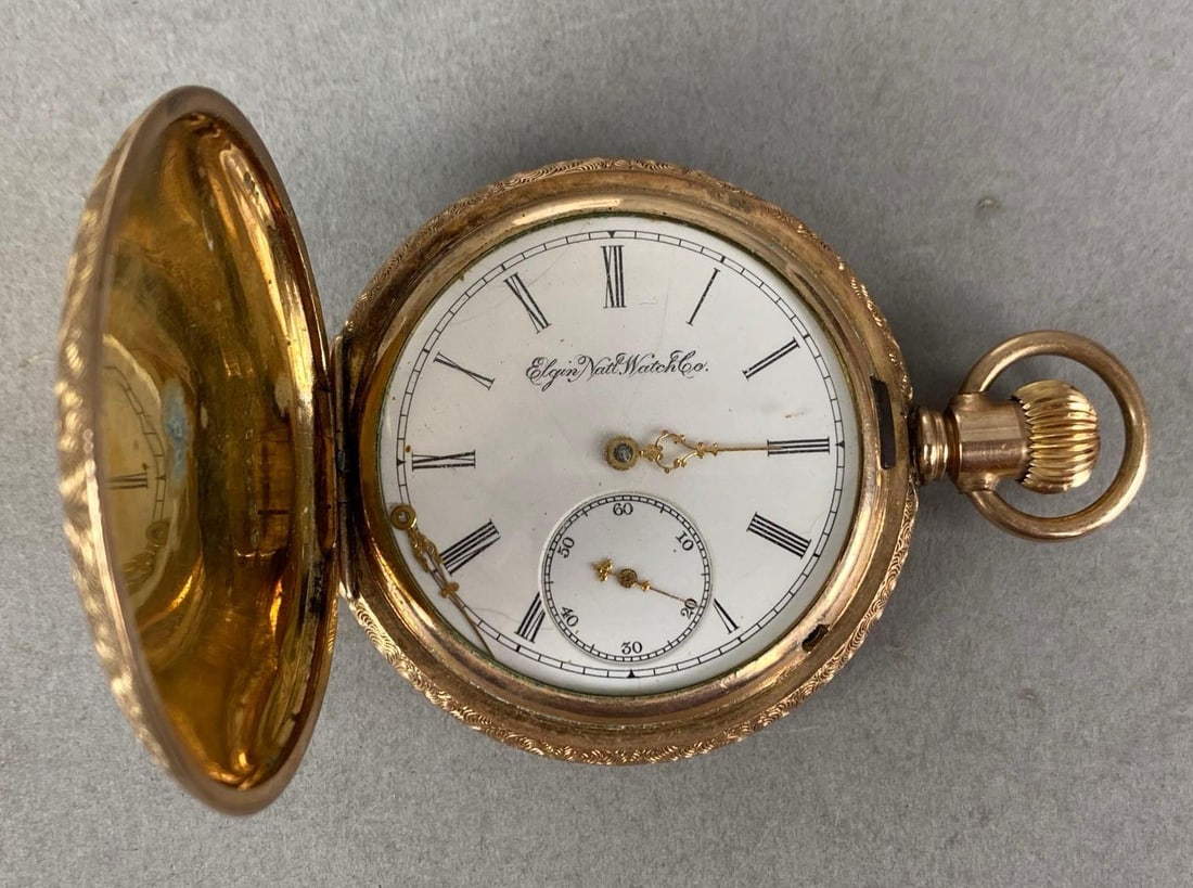 Elgin National Watch Co. Gold Plated Hunter Pocket Watch: In-House Shipping Option: If you would like to use our in-house shipping service, please select “Arrange My Own Shipping” when paying your invoice. After payment, our in-house shipping team wi