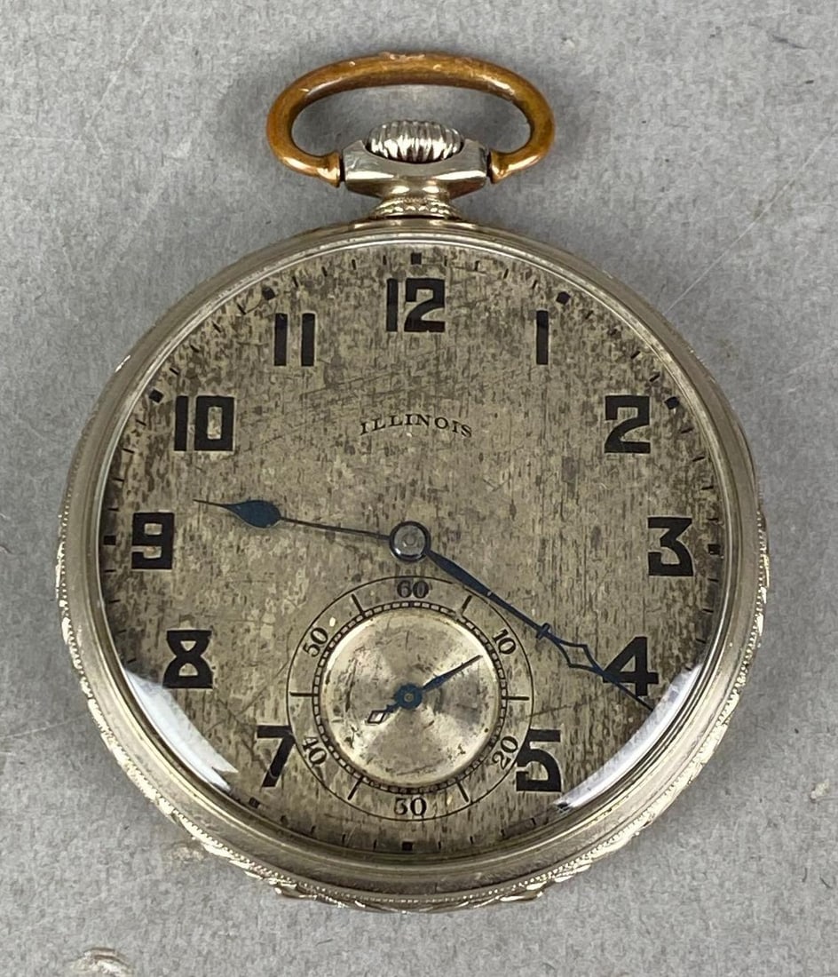 Illinois Watch Co The Autocrat Double Roller Open-Face Pocket Watch (1 of 4)