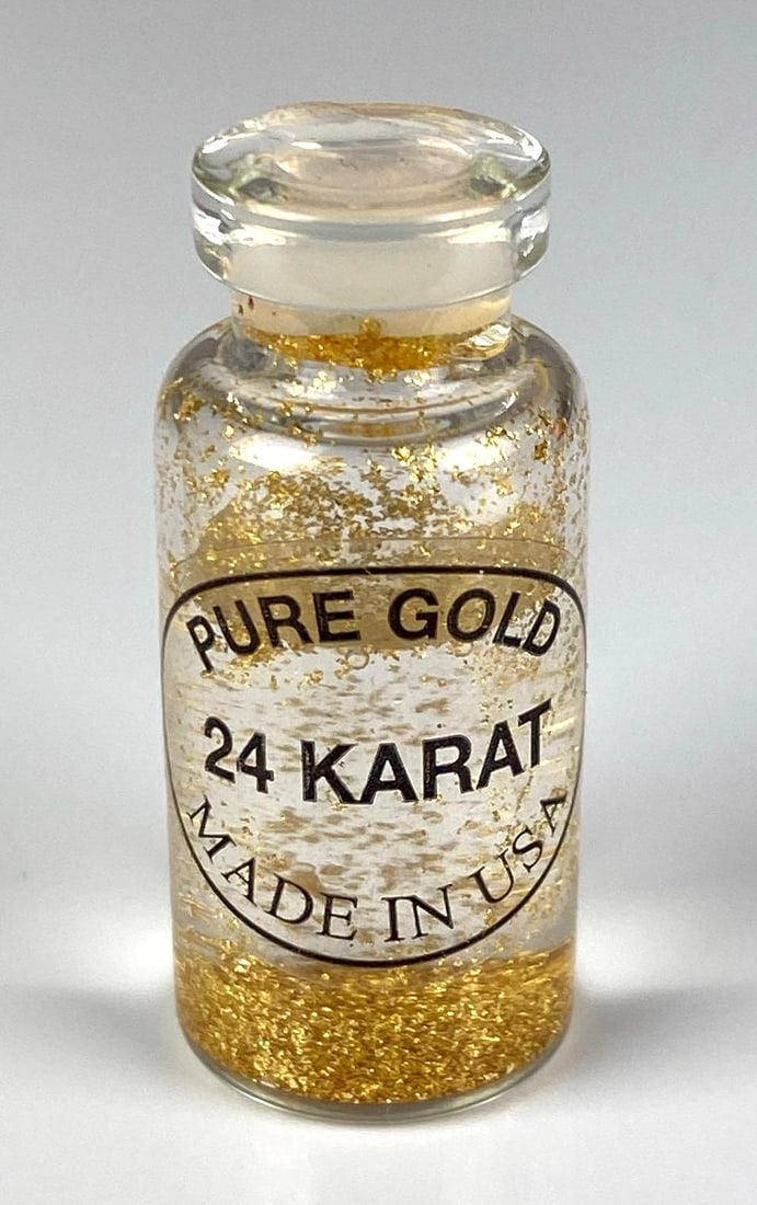 Glass Vial of 24K Gold Flakes: In-House Shipping Option: If you would like to use our in-house shipping service, please select “Arrange My Own Shipping” when paying your invoice. After payment, our in-house shipping team wi