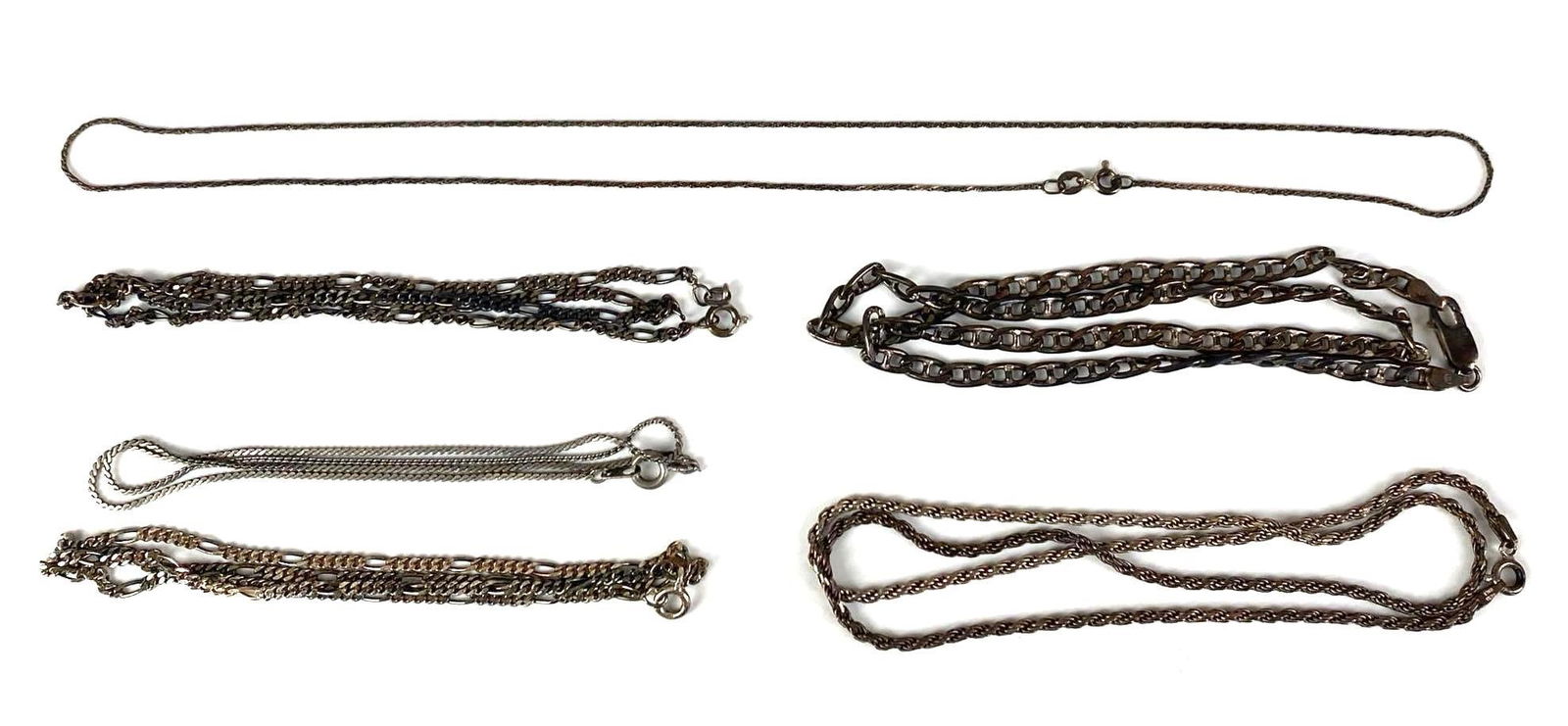 Group of 6 Sterling Silver Chain Necklaces: In-House Shipping Option: If you would like to use our in-house shipping service, please select “Arrange My Own Shipping” when paying your invoice. After payment, our in-house shipping team