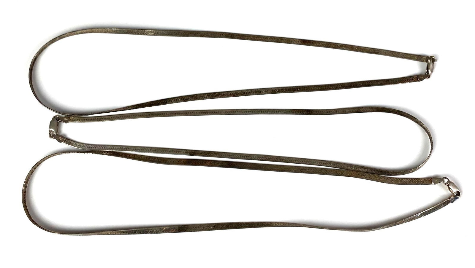 Group of 3 Sterling Silver Herringbone Necklaces: In-House Shipping Option: If you would like to use our in-house shipping service, please select “Arrange My Own Shipping” when paying your invoice. After payment, our in-house shipping team