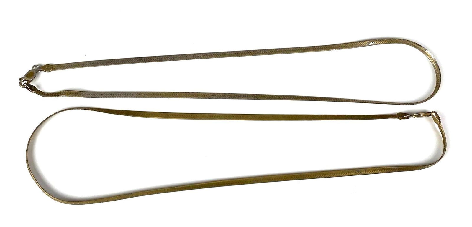 Group of 2 Gold Plated Sterling Silver Herringbone Necklaces: In-House Shipping Option: If you would like to use our in-house shipping service, please select “Arrange My Own Shipping” when paying your invoice. After payment, our in-house shipping team