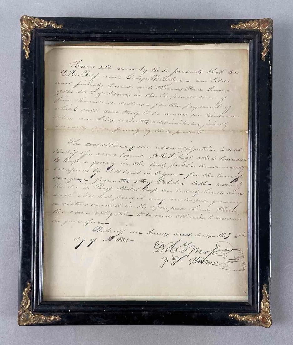 1843 Oregon IL Grocery Store Promissory Note (1 of 3)